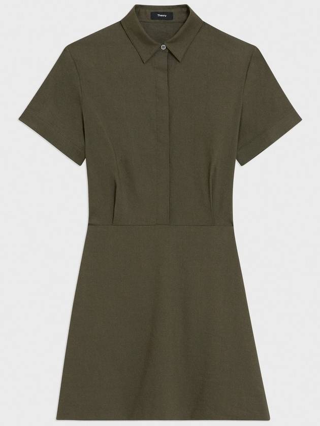 Good Linen Short Sleeve A Line Dress - THEORY - BALAAN 1