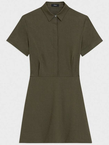 Good Linen Short Sleeve A Line Dress - THEORY - BALAAN 1