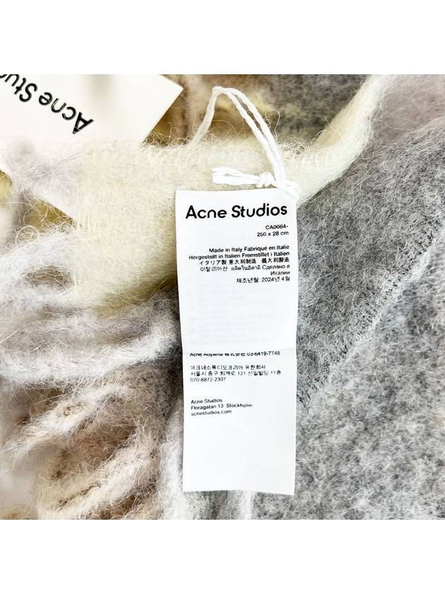 Check Mohair Muffler Vanilla Beige Lavender - ACNE STUDIOS - BALAAN 9