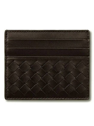 Intrecciato Weaving Nappa Card Wallet Brown - BOTTEGA VENETA - BALAAN 1