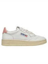 Medalist Pink Tab Leather Low Top Sneakers White - AUTRY - BALAAN 2