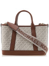 Luisa Small Signature Logo Satchel Tote Bag Vanilla - MICHAEL KORS - BALAAN 4