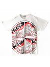 Men's Camo Big Logo Print Short Sleeve T-Shirt Ivory - STONE ISLAND - BALAAN 1