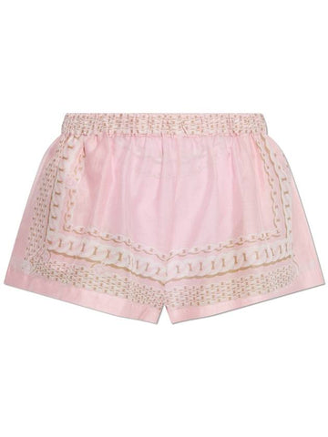 Versace Shorts With Silk Finish, Women's, Pink - VERSACE - BALAAN 1