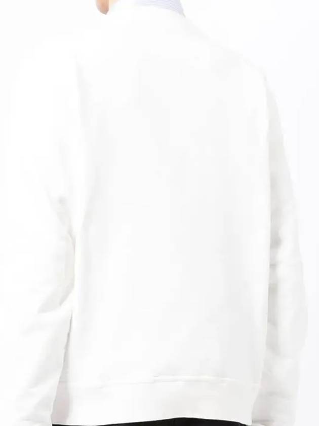 Embroidered Logo Cotton Sweatshirt White - MAISON MARGIELA - BALAAN 6