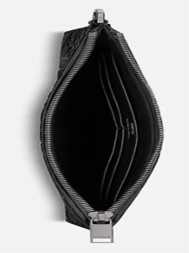 A5 Gravity Leather Grain Calfskin Pouch Bag Black - DIOR - BALAAN 4