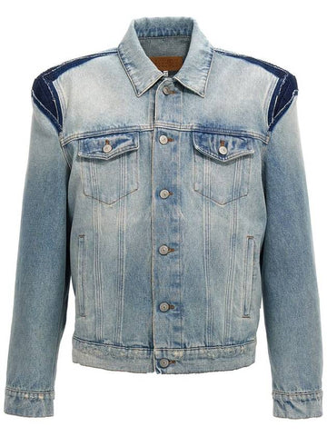 Mm6 Maison Margiela Denim Jacket With Used Effect - MAISON MARGIELA - BALAAN 1