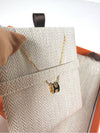 Pop H Pendant Mini Ache Necklace Black Yellow Gold - HERMES - BALAAN 6