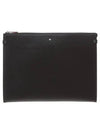 Top Zip Leather Clutch Bag Black - MONTBLANC - BALAAN 2
