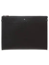 Top Zip Leather Clutch Bag Black - MONTBLANC - BALAAN 5