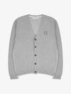 Bold Fox Head Cotton Cardigan Grey - MAISON KITSUNE - BALAAN 3