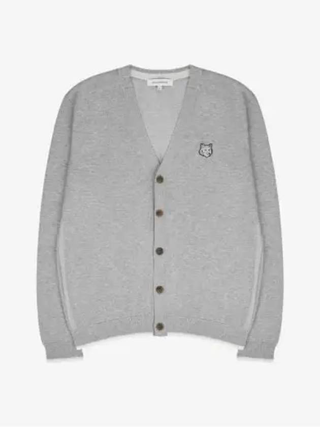 Bold Fox Head Cotton Cardigan Grey - MAISON KITSUNE - BALAAN 3