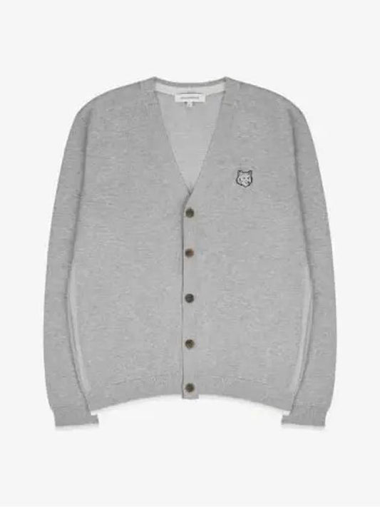 Bold Fox Head Cotton Cardigan Grey - MAISON KITSUNE - BALAAN 2