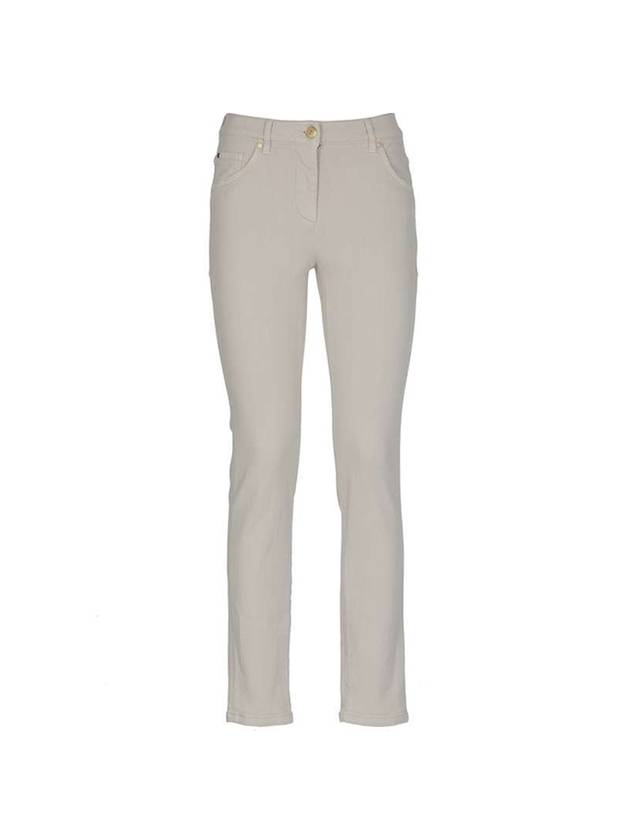 Women's Slim Fit Pants Beige - BRUNELLO CUCINELLI - BALAAN 1