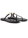 Roxanne Jelly Logo Flip Flops Black - TORY BURCH - BALAAN 4