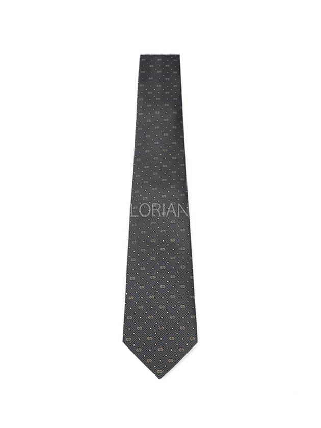 GG Dot Pattern Silk Tie Black - GUCCI - BALAAN 3