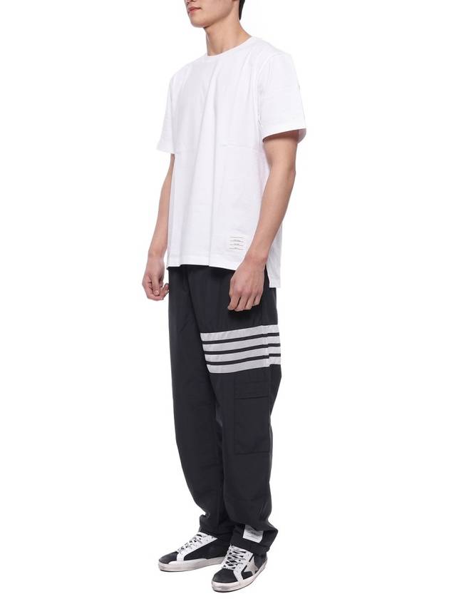 Men's Military Ripstop Mesh 4 Bar Track Pants Navy - THOM BROWNE - BALAAN 5