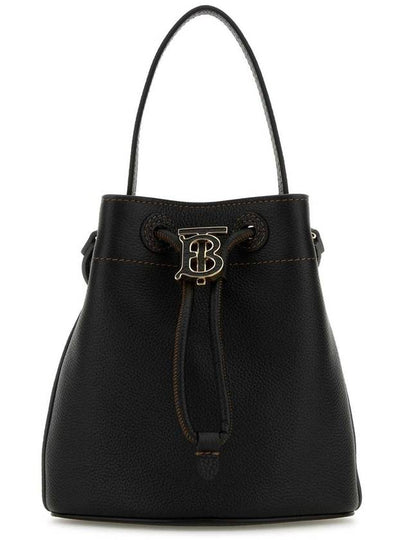 Mini Grainy Leather TB Bucket Bag Black - BURBERRY - BALAAN 2