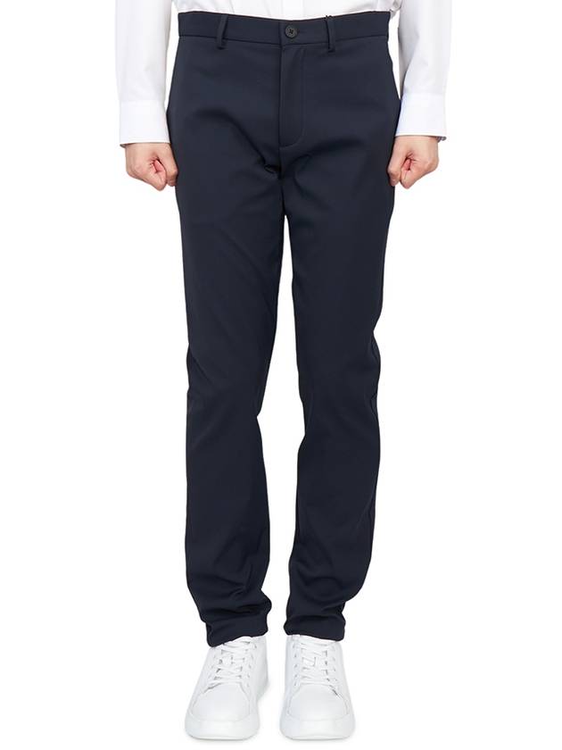 Men's Polyamide Blend Straight Pants Navy - THEORY - BALAAN 2