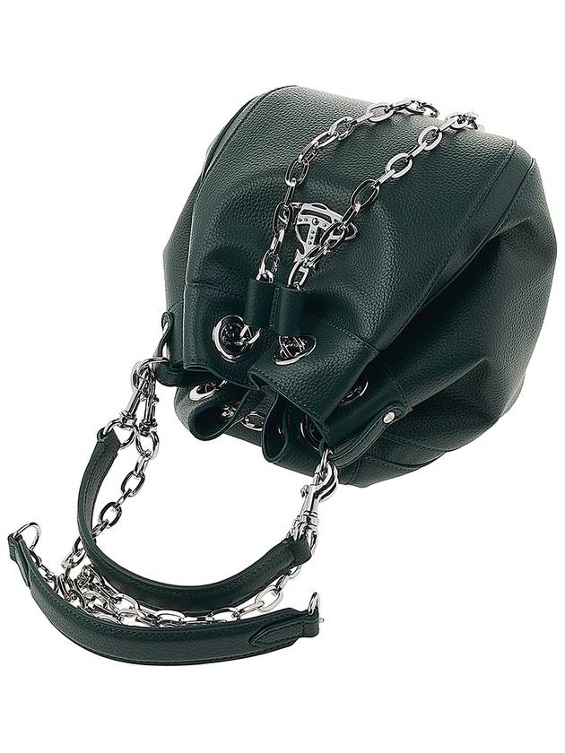 Chrissy Medium Bucket Bag Dark Green - VIVIENNE WESTWOOD - BALAAN 5