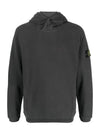 Men's Logo Patch Hooded Sweatshirt Charcoal 771561051 V0065 - STONE ISLAND - BALAAN 1