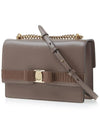 Vara Leather Shoulder Bag Brown - SALVATORE FERRAGAMO - BALAAN 3