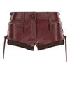 Women's Nappa Leather Shorts Amaranth Red - MIU MIU - BALAAN 8