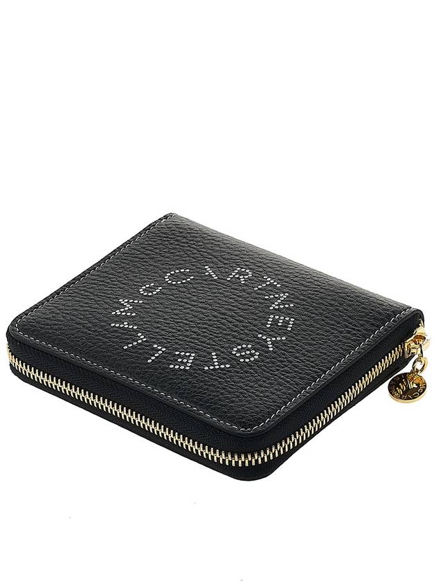 Stella McCartney Logo zipper round half wallet 7P0009 WP0057 1000 - STELLA MCCARTNEY - BALAAN 4