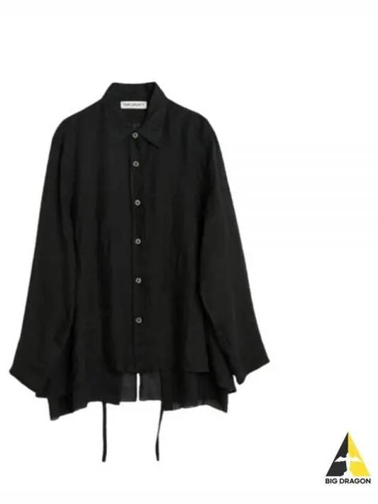 23 BACKLESS LINER SHIRT Black Gauze RA AMI e W2232BLB backless liner shirt - OUR LEGACY - BALAAN 2