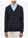 Samuel V-Neck Wool Cardigan Blue - A.P.C. - BALAAN 3