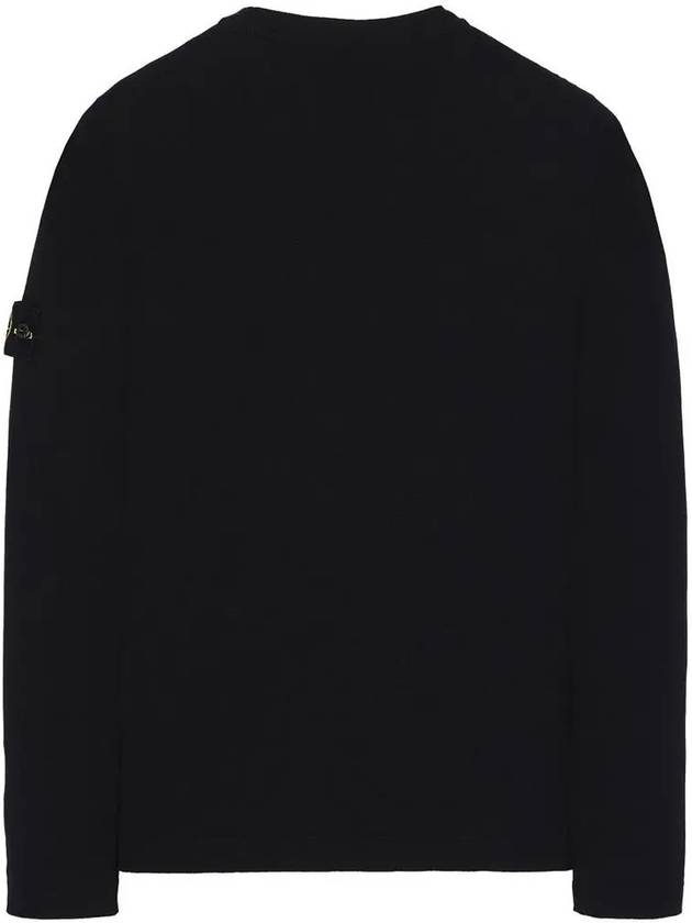 Wappen Patch Crew Neck Knit Top Black - STONE ISLAND - BALAAN 4