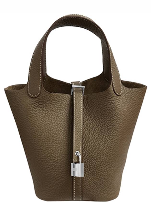 Picotan Rock 18 Palladium Tote Bag Etoupe - HERMES - BALAAN 2