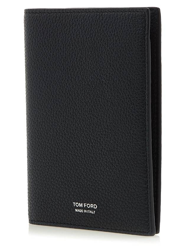 Men's T Line Leather Card Wallet Midnight Blue - TOM FORD - BALAAN 3