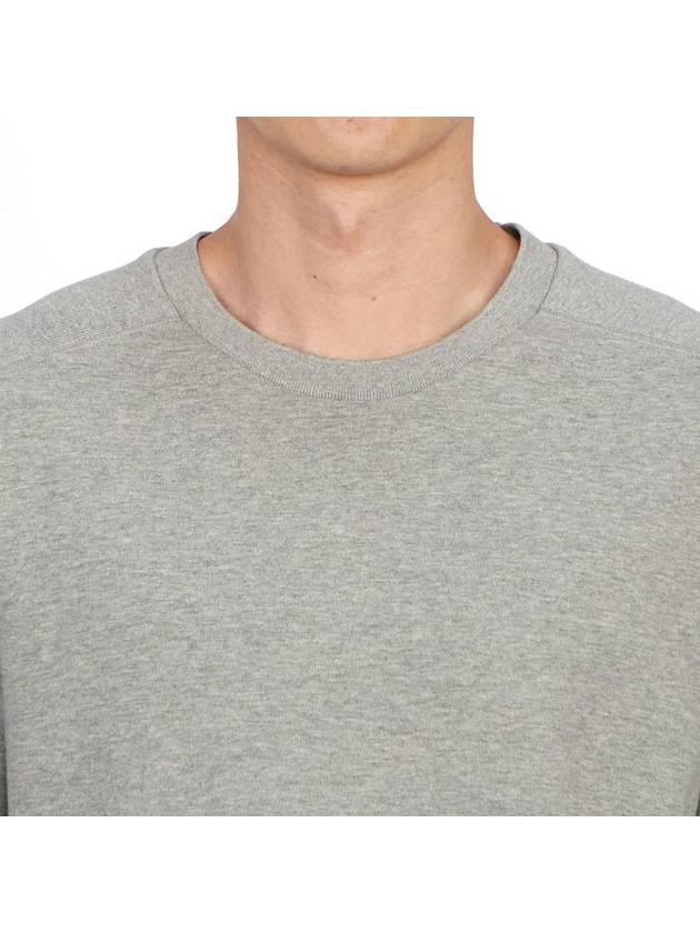 4-Bar Striped Cotton Long Sleeve T-Shirt Light Grey - THOM BROWNE - BALAAN 7