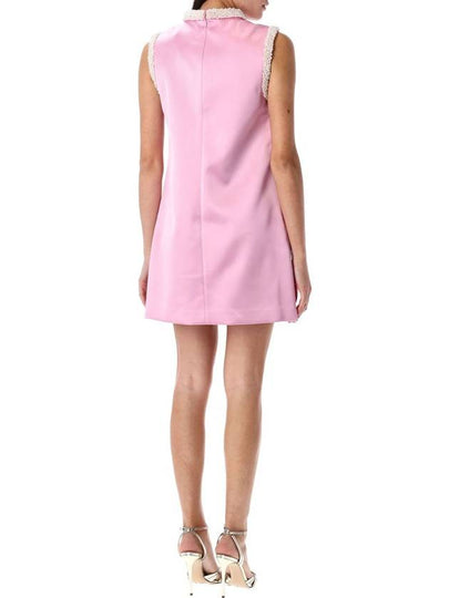 SATIN MINI DRESS PINK - SELF PORTRAIT - BALAAN 2