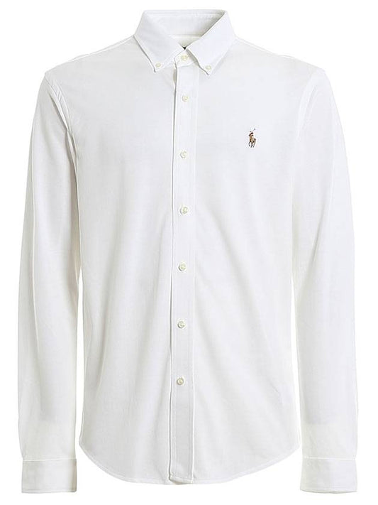 Pony Logo Cotton Long Sleeve Shirt White - POLO RALPH LAUREN - BALAAN 1