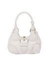 Moon Padded Nappa Leather Shoulder Bag White - PRADA - BALAAN 1