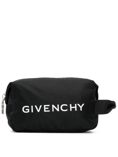 Logo Print Zipped Pouch Bag Black - GIVENCHY - BALAAN 2