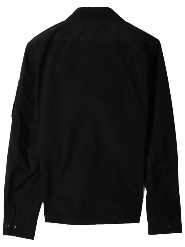 Men's Lens Wappen Tyrone Overfit Long Sleeve Shirt Jacket Black - CP COMPANY - BALAAN 4