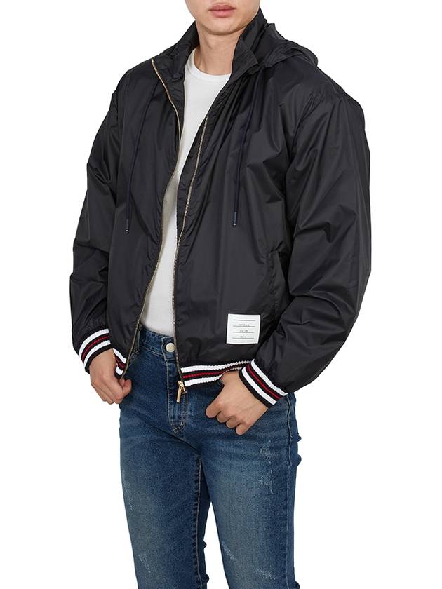 Logo Patch Ripstop Track Jacket Navy - THOM BROWNE - BALAAN 6