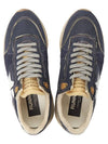 White Star Print Nylon Low Top Sneakers Dark Blue - GOLDEN GOOSE - BALAAN 3