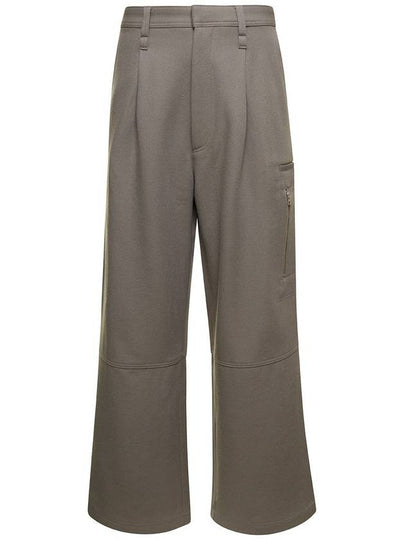 Virgin Wool Wide Pants Dove Grey - AMI - BALAAN 2