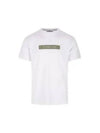 Micro Logo Print Short Sleeve T-shirt White - STONE ISLAND - BALAAN 2