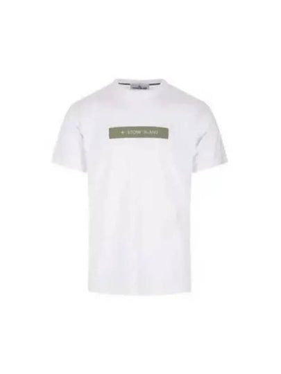 Micro Logo Print Short Sleeve T-shirt White - STONE ISLAND - BALAAN 2