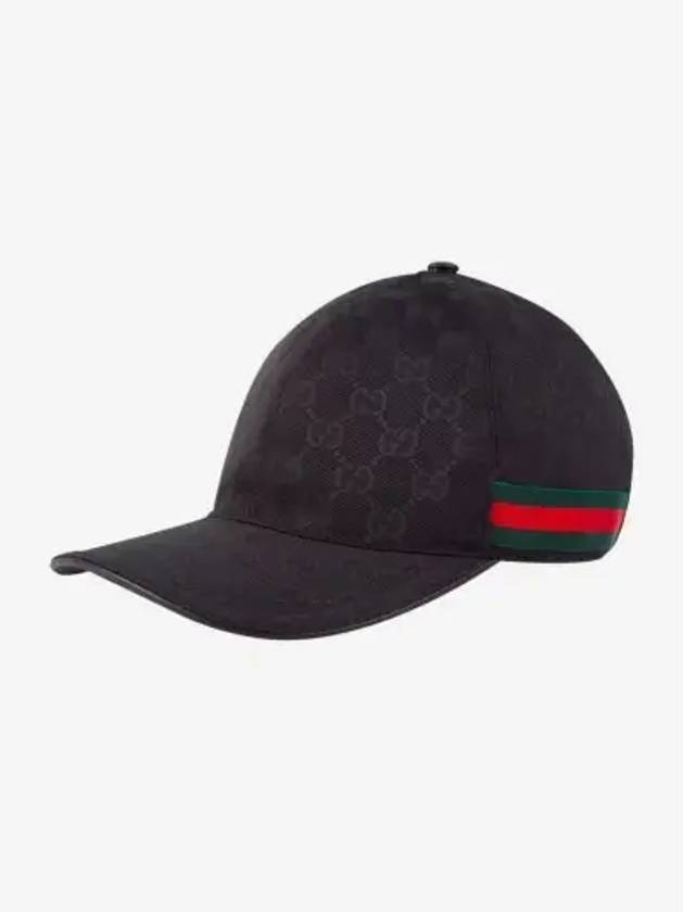 Original GG Web Supreme Canvas Baseball Ball Cap Black - GUCCI - BALAAN 3