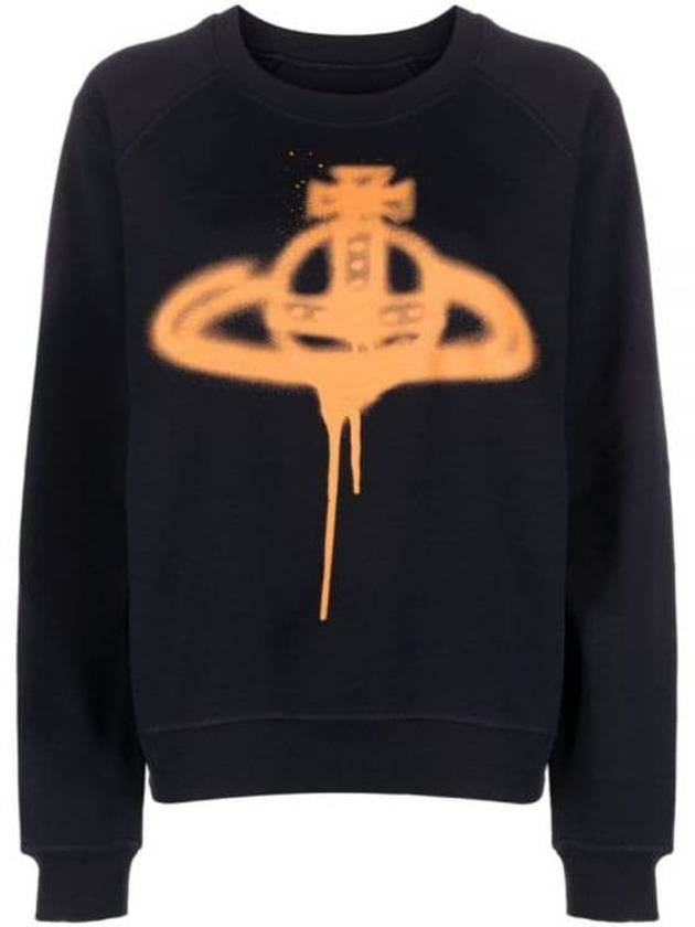 Spray ORB Raglan Sweatshirt Navy - VIVIENNE WESTWOOD - BALAAN 2