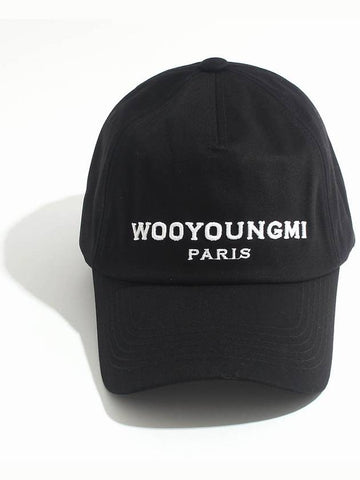 Embroidered Logo Ball Cap Black - WOOYOUNGMI - BALAAN 1