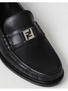 FF Square Leather Loafers Black - FENDI - BALAAN 4