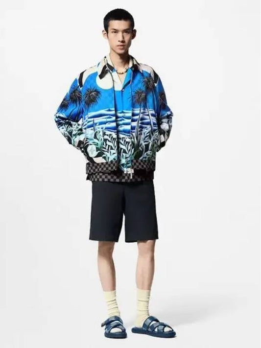 Printed viscose blouson 1AFQCD - LOUIS VUITTON - BALAAN 1