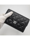 Classic Flap Wallet Grained Calfskin & Silver Black - CHANEL - BALAAN 3